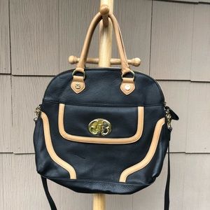 Emma Fox Black and Tan Crossbody Bag
